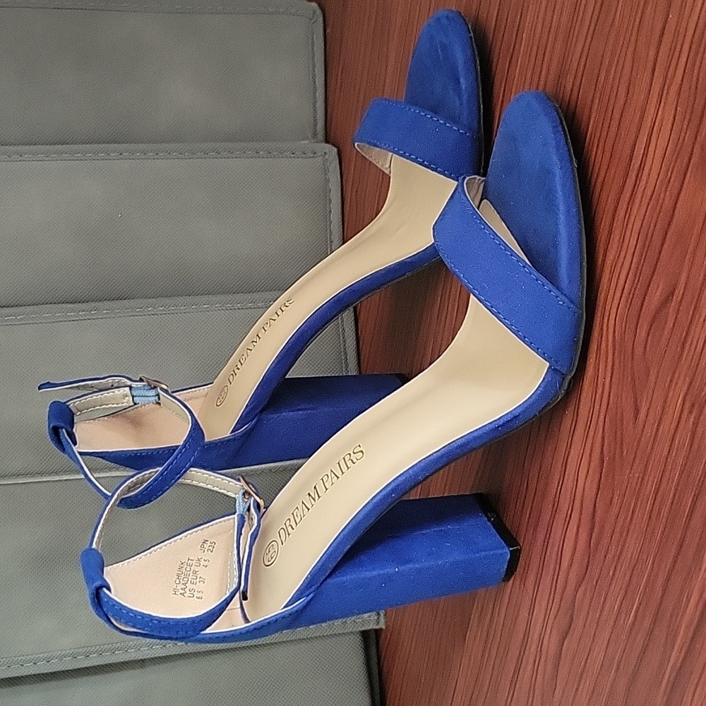 DREAM PAIRS Women's Hi-Chunk High Heel Pump Sandals